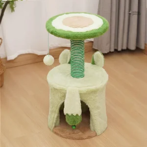 Arbre à chat amusant en forme d'avocat