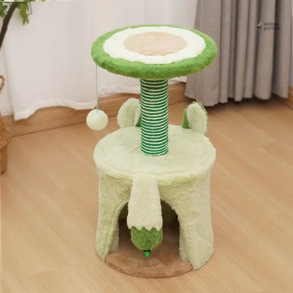 Arbre à chat amusant en forme d'avocat