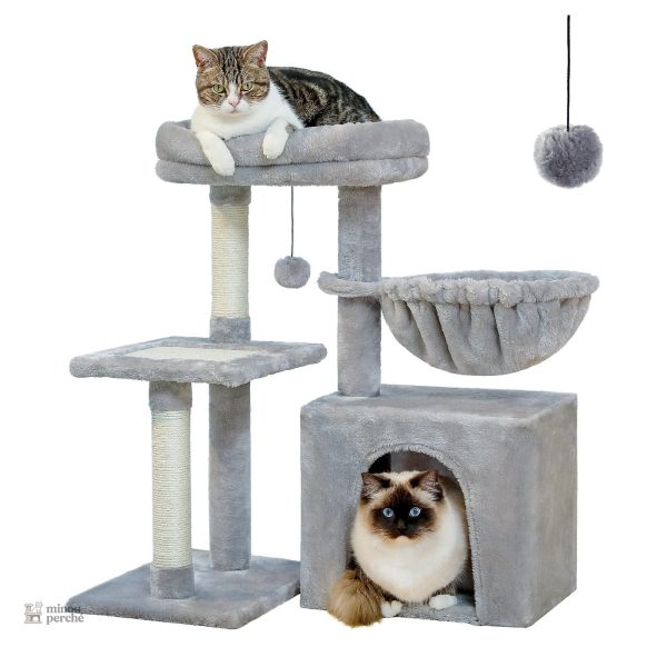 Arbre à chat beige - Espace de jeu pour félins