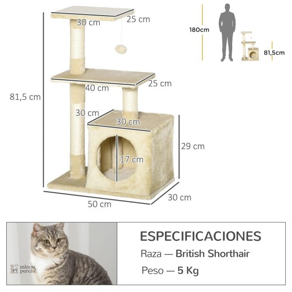 Arbre à chat beige - Design moderne pour votre intérieur