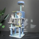 Arbre à chat pour chat, design bleu moderne
