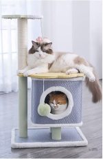 Arbre à chat élégant en bleu pour vos animaux