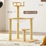 Arbre à chat en bois blanc pour grands chats