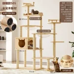 Arbre à chat avec plateformes et cachettes