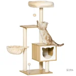 Arbre à chat en bois avec hamac intégré