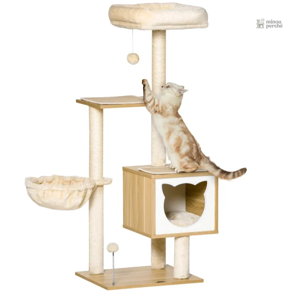 Hamac suspendu pour chats sur arbre à chat