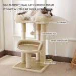 Arbre à chat en bois chic pour intérieur