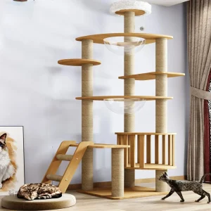 Arbre à chat en bois massif Nature'Cat