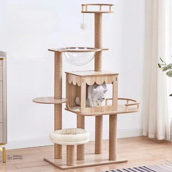 Structure pour chats en bois de qualité