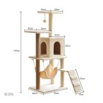 Aire de jeu en bois solide pour chats