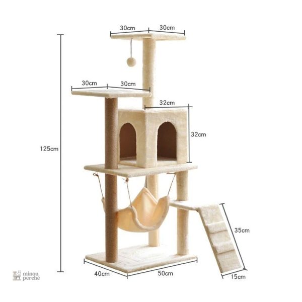 Aire de jeu en bois solide pour chats