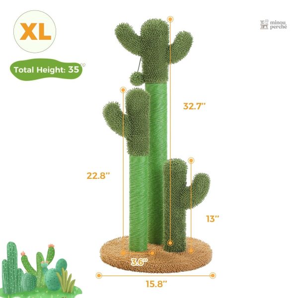 Confort et design : arbre à chat cactus vert