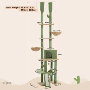 Arbre à chat moderne avec design inspiré des cactus