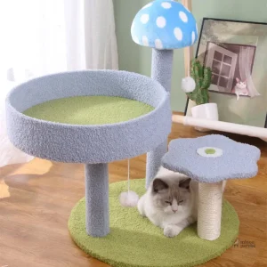 Arbre à chat coloré avec design attrayant