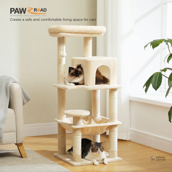 NekoNest arbre à chat coloré pour stimulation féline