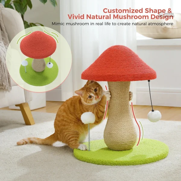 Jouet pour chat avec design de champignon