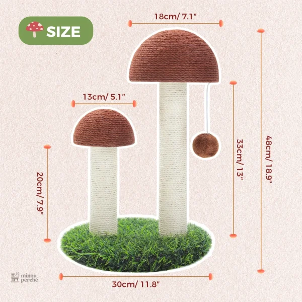 Accessoire de jeu pour chats en forme de champignon