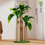 Arbre à chat design en bambou élégant et fonctionnel