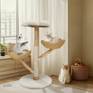 Arbre à chat en bois massif SkyNest mini