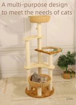 Arbre à chat design en bois pour le confort félin
