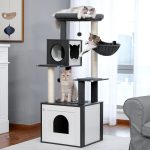 Arbre à chat moderne en bois pour animaux