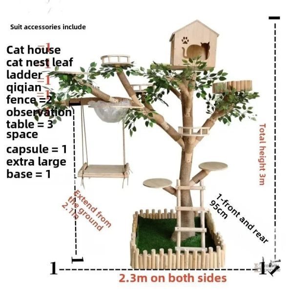 Arbre à chat au style épuré, idéal pour les félins heureux