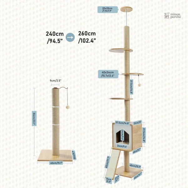 Arbre à chat naturel et stylé pour intérieur