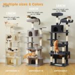 Arbre à chat design FélinSoft avec espace litière intégré