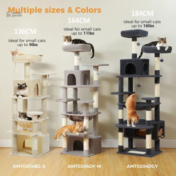 Arbre à chat design FélinSoft avec espace litière intégré