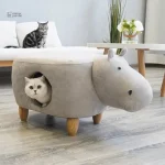 Arbre à chat design HippoHaven en forme d'hippopotame