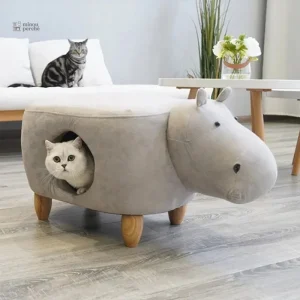 Pouf en forme d'éléphant pour chat design