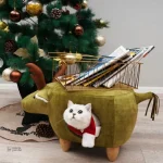 Éléphant pouf moderne pour le confort des chats