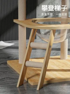 Design en bois, cabane confortable pour chats
