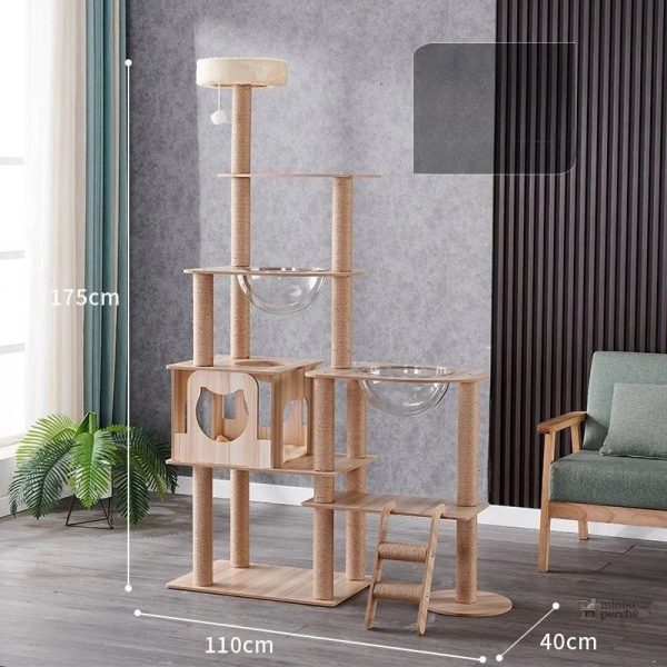 Arbre à chat design en bois naturel - CatForest
