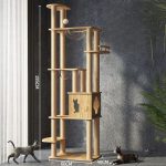 Design épuré de l'arbre à chat CatForest en bois