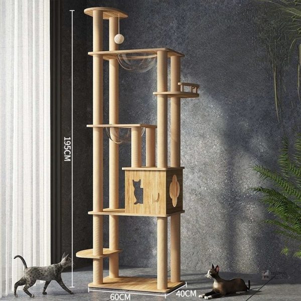 Design épuré de l'arbre à chat CatForest en bois