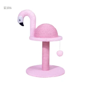 Meuble pour chat au design original flamant rose