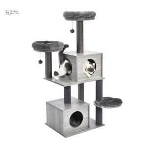 Accessoire pour chat, style élégant gris clair