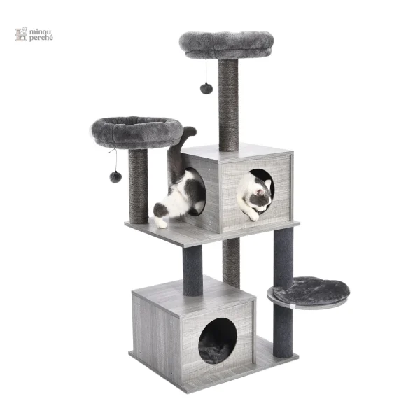 Accessoire pour chat, style élégant gris clair