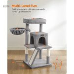 Design moderne d'arbre à chat gris pour felins