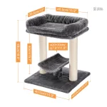 Espace de grimpe pour chats, arbre à chat gris