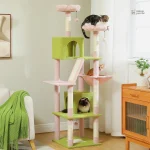 Arbre à chat Jaune Chachou, un espace de jeu pour félins