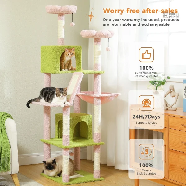 Arbre à chat moderne, idéal pour les petits espaces