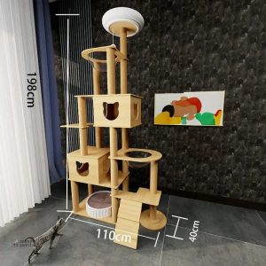 Arbre à chat Maine Coon en bois massif