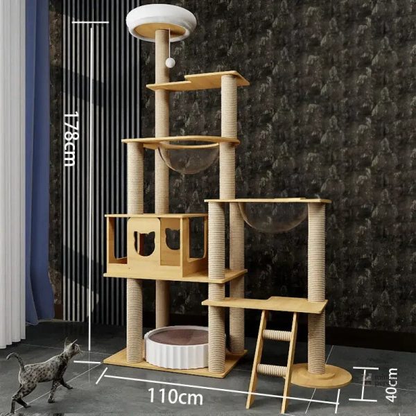 Arbre à chat en bois durable et esthétique