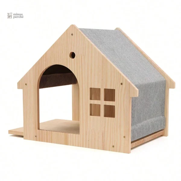 Maison perchée, un arbre à chat pratique et esthétique