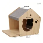 Design unique : arbre à chat en bois suspendu
