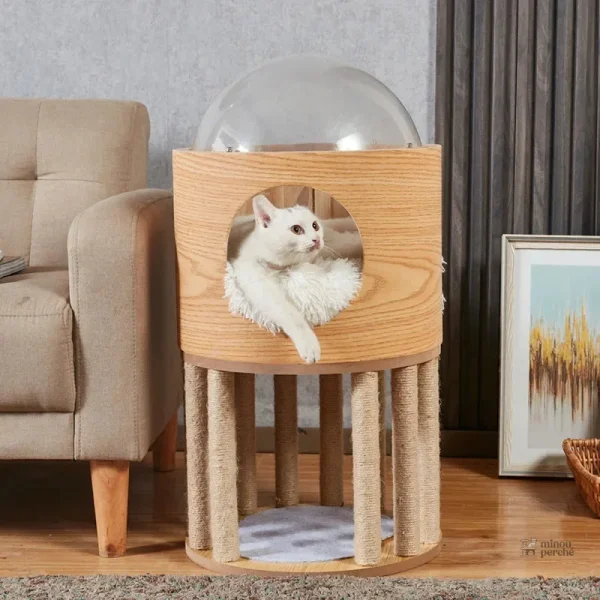 Arbre à chat Dôme perché pour le confort félin