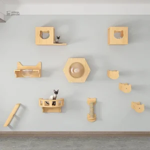 Design moderne d'arbre à chat mural