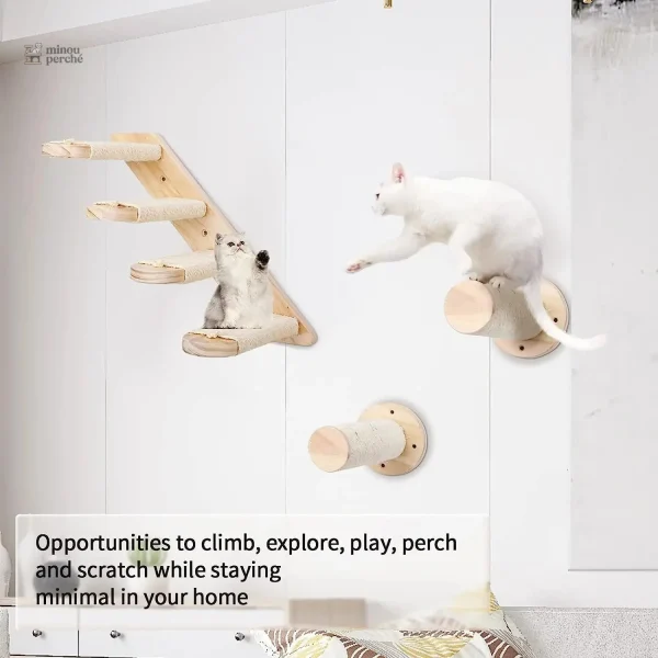 Arbre à chat mural pratique et esthétique